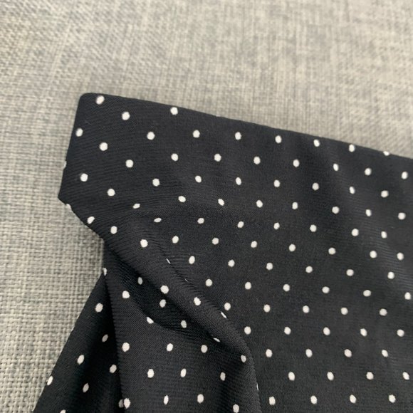 Brand New! Chaps Polka Dot Skirt 3X Pleated Elastic Waist Black White Stretchy - Picture 2 of 12